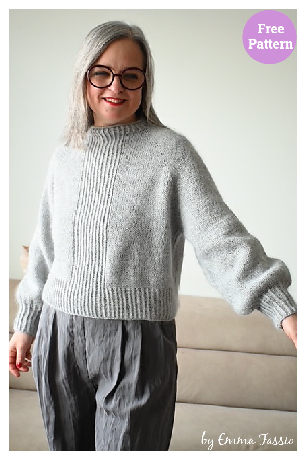 Emma Pullover Sweater Free Knitting Pattern