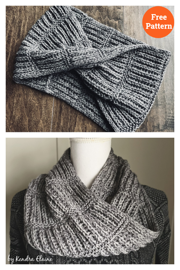 Garter Fish Cowl Free Knitting Pattern