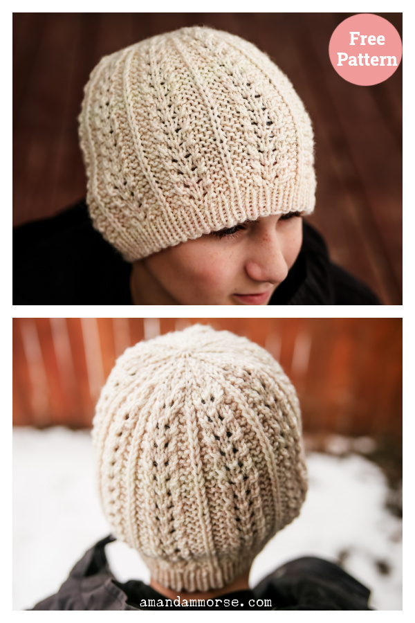 Martha Beanie Hat Free Knitting Pattern