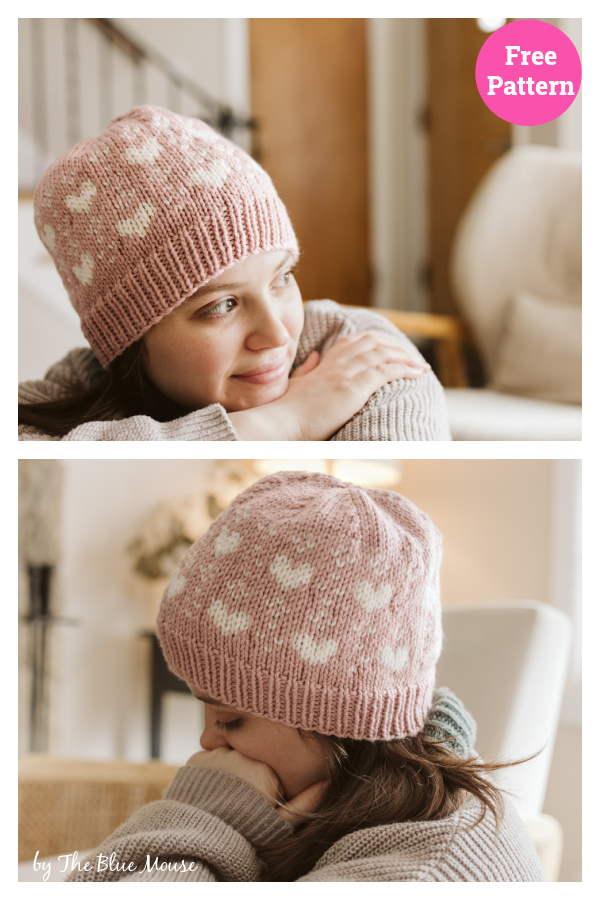 Valentine Hat Free Knitting Pattern