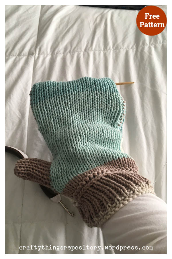 Double-Knit Oven Mitt Free Knitting Pattern