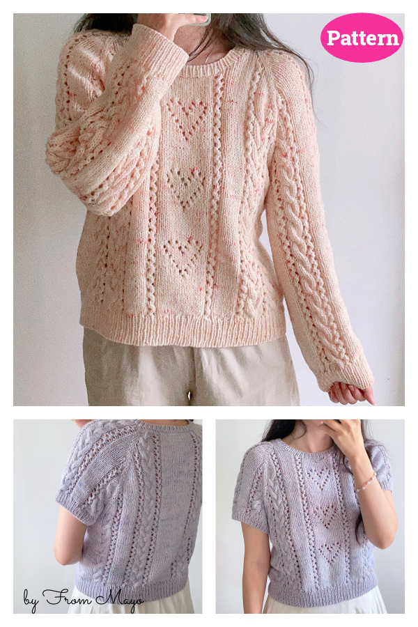 Heart Drop Pullover Knitting Pattern