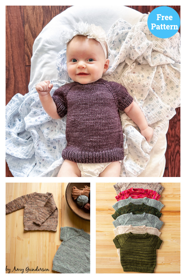 MT Baby Raglan Sweater Free Knitting Pattern