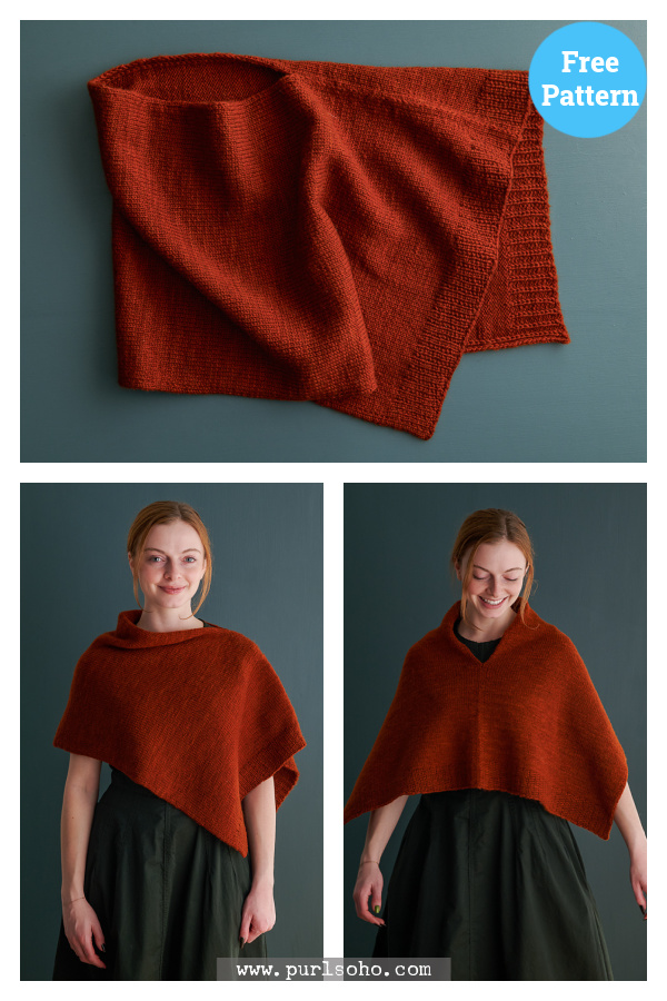 Poetic Poncho Free Knitting Pattern