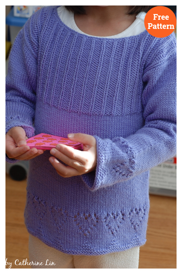 Valentine Pullover Free Knitting Pattern