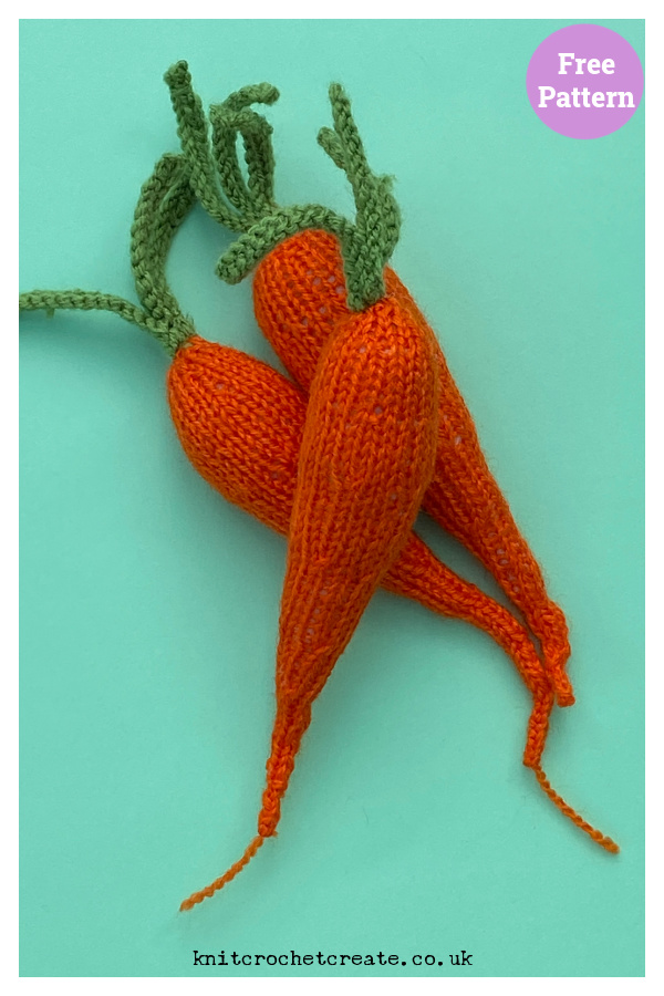 Carrots Free Knitting Pattern