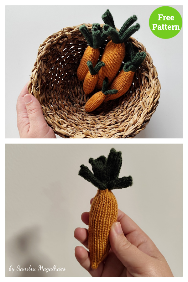 Cute Chantenay Carrot Free Knitting Pattern