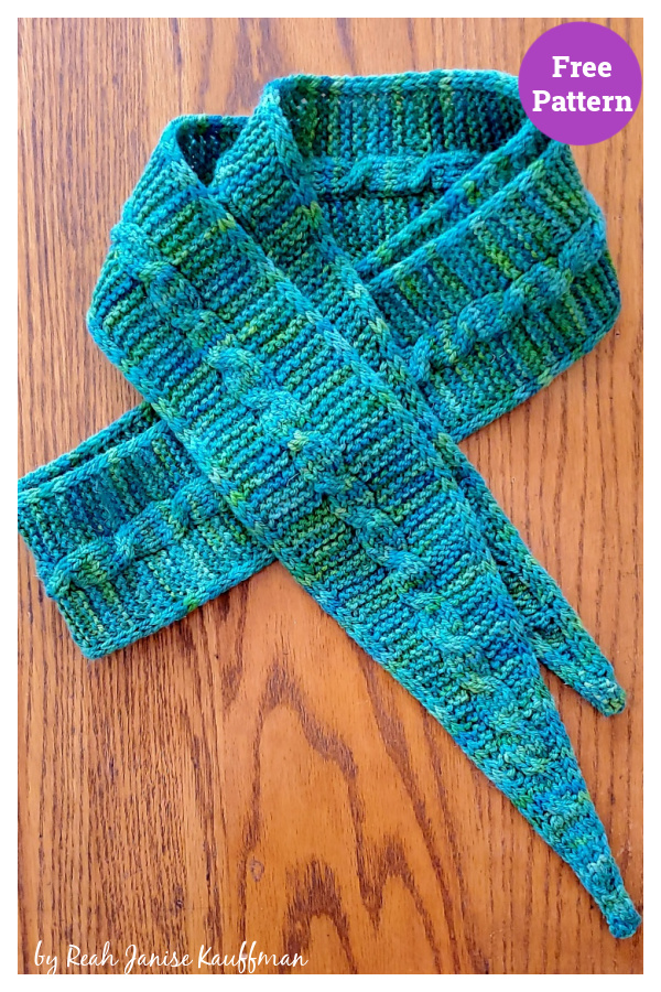 Skinny Cable Scarf Free Knitting Pattern