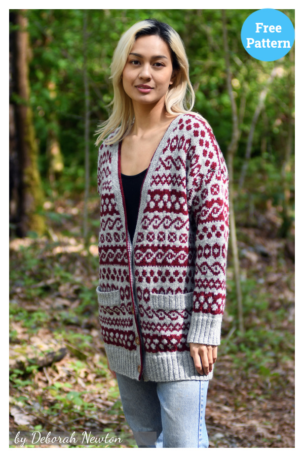 Colorwork Cardigan Free Knitting Pattern