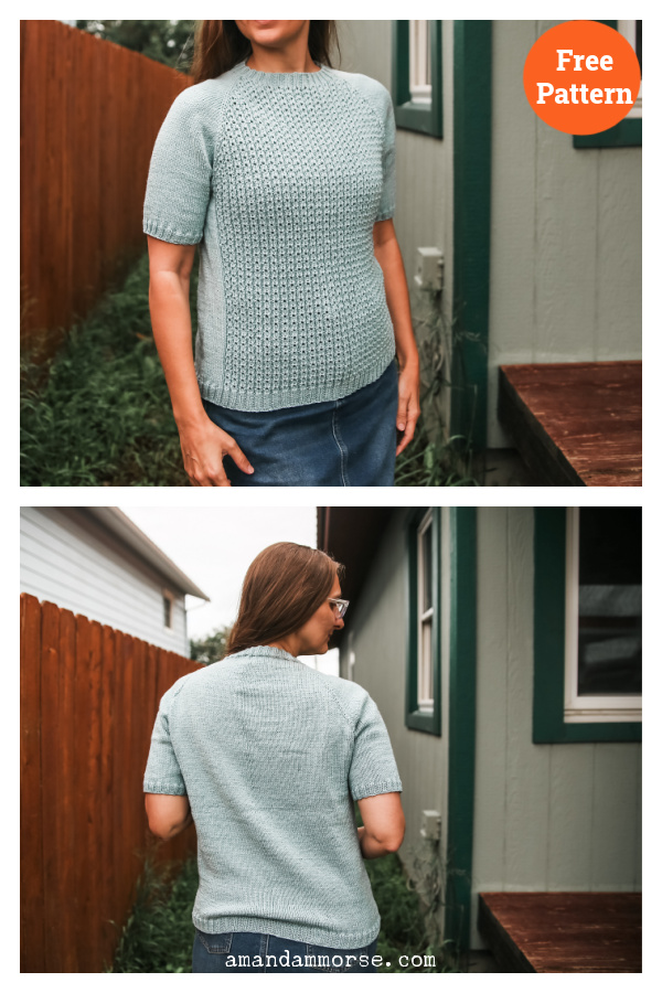Chain Tee Free Knitting Pattern