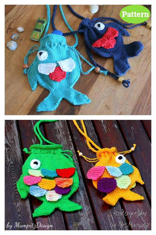 Fish String Purse Knitting Pattern