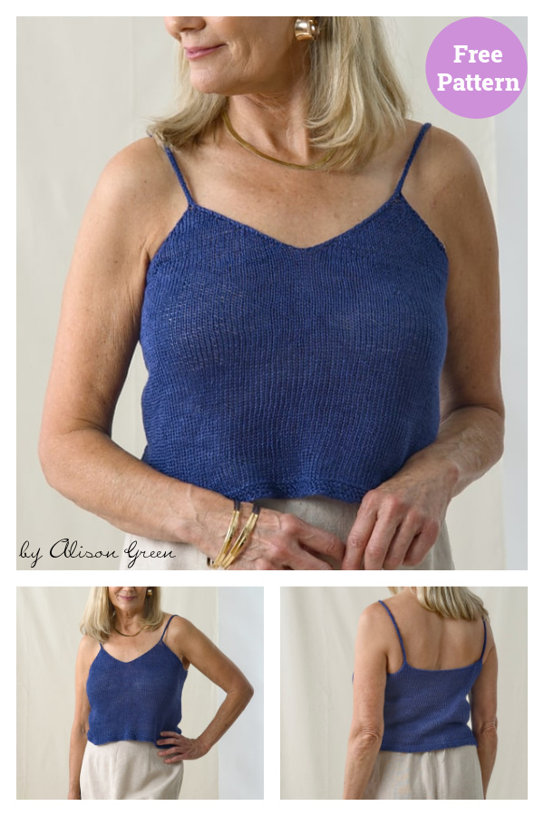 Liora Camisole Free Knitting Pattern