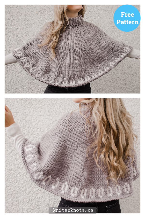 Cedarcrest Capelet Free Knitting Pattern