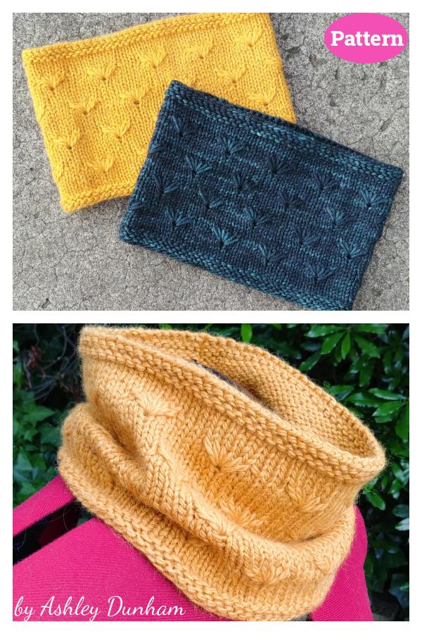 Dandelion Stitch Cowl Knitting Pattern