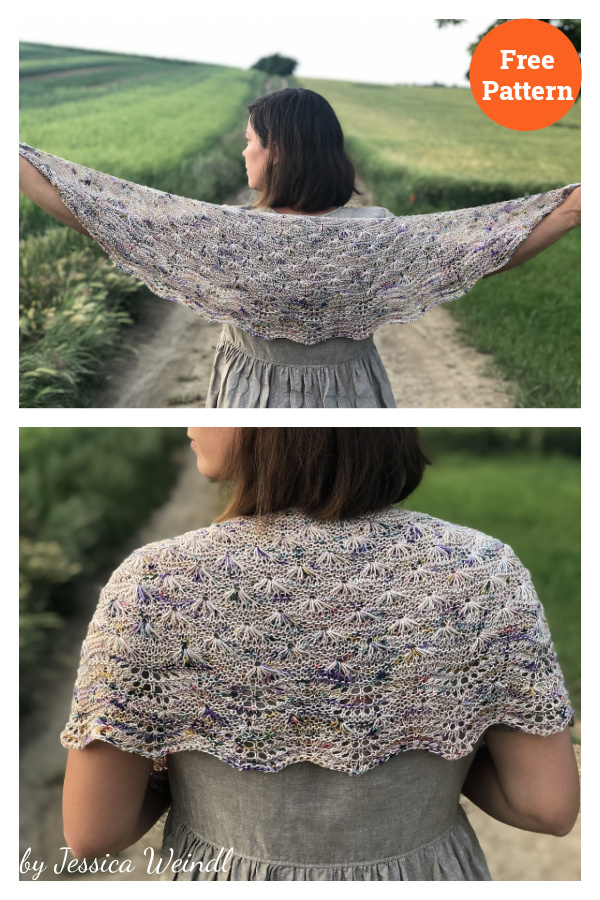 Dandelion Stitch Mae Flower Shawl Free Knitting Pattern