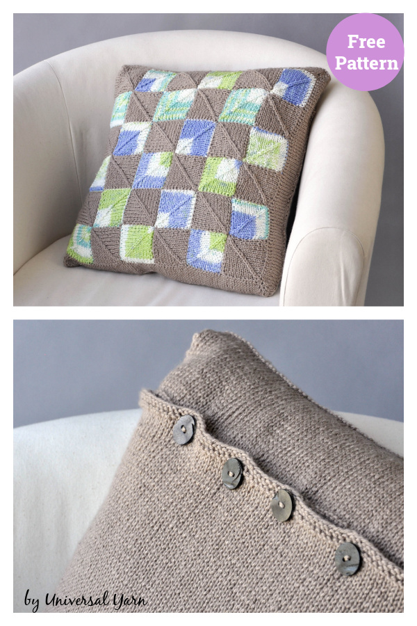 Double Square Pillow Free Knitting Pattern