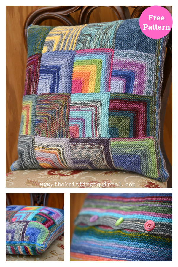 Mitred Squares Cushion Free Knitting Pattern