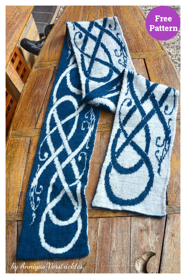 Orm Scarf Free Knitting Pattern
