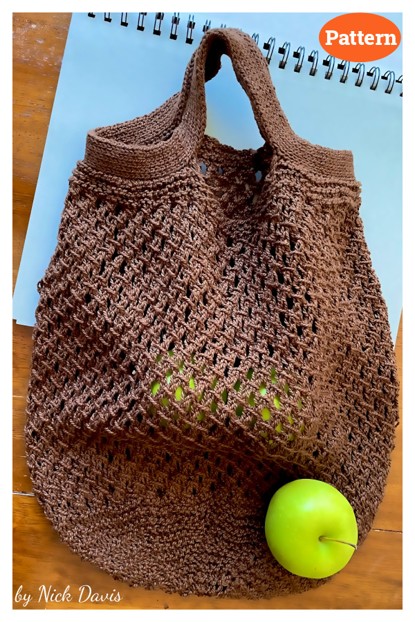 Pine Cone Carrier Bag Knitting Pattern