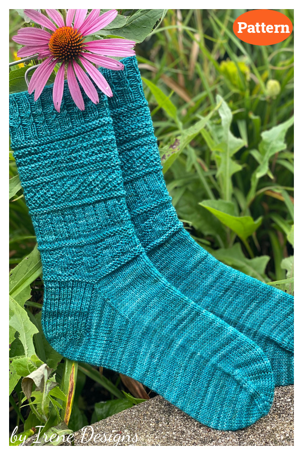 Row by Row Sampler Socks Knitting Pattern