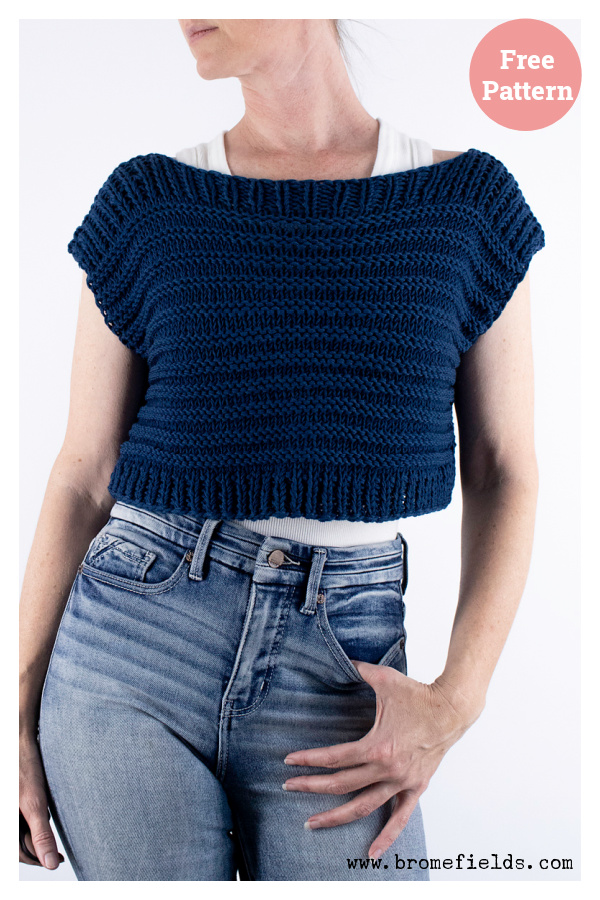 Squishy Crop Top Free Knitting Pattern
