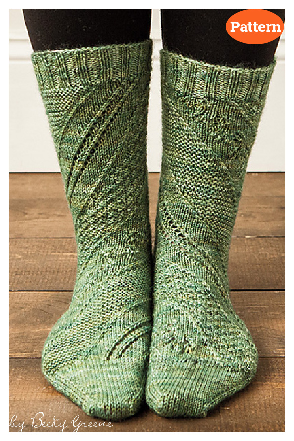 Swirl Sampler Socks Knitting Pattern