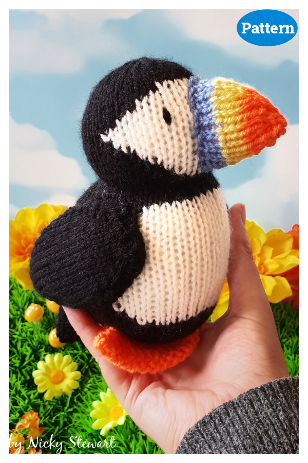 Barry the Puffin Knitting Pattern