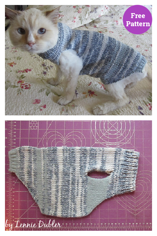 Boney Frank's Pet Sweater Free Knitting Pattern