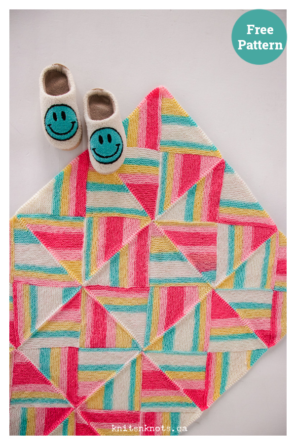 Dreamhouse Blanket Free Knitting Pattern