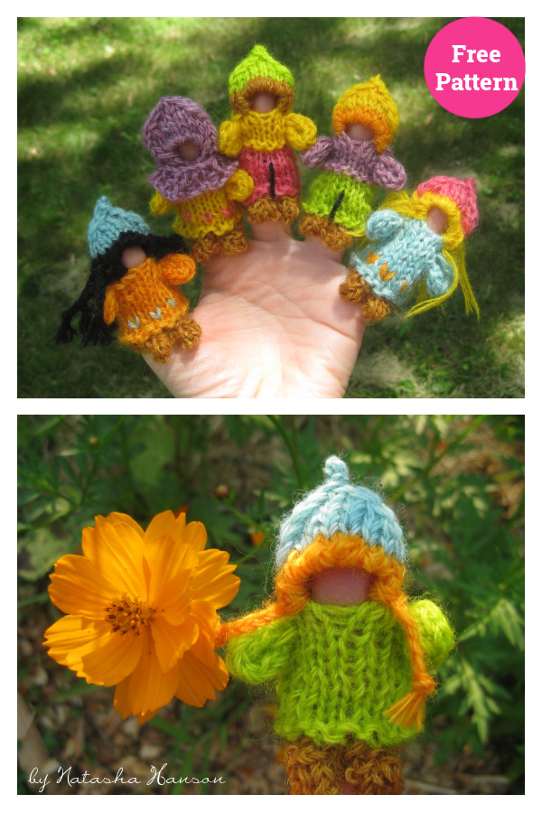 Fingerprint Puppets Free Knitting Pattern
