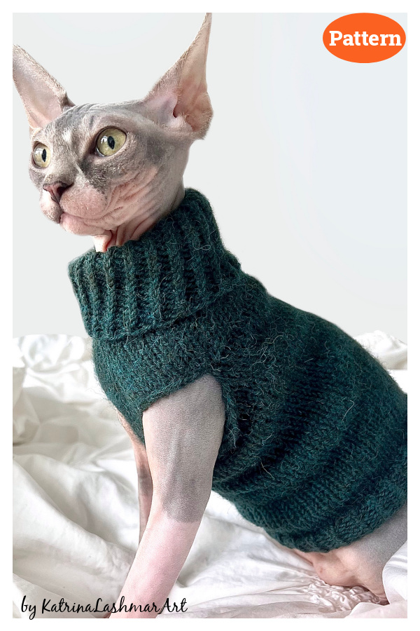 Luna Cat Sweater Knitting Pattern
