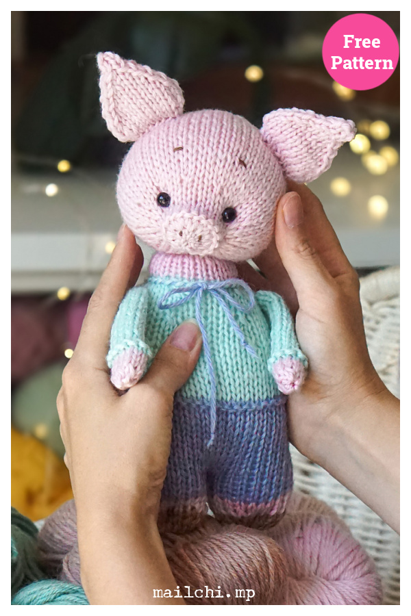 Mini Pig Free Knitting Pattern