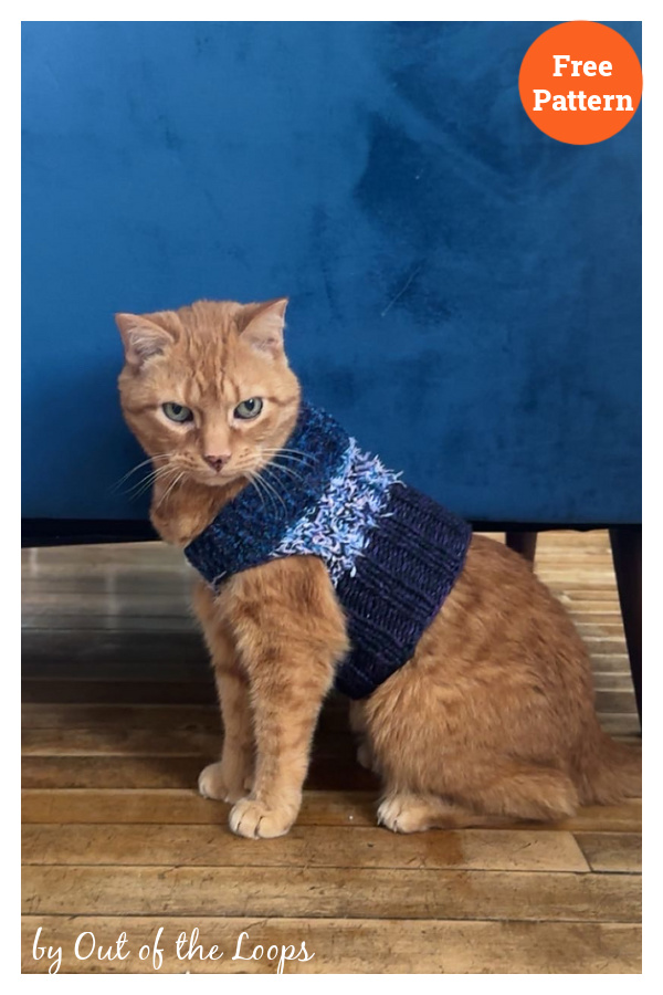 Sid Sweater for Pets Free Knitting Pattern