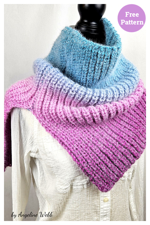 Colorama Cowl Free Knitting Pattern