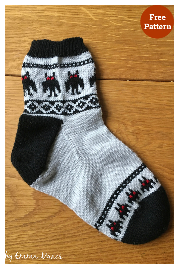 Mothman Socks Free Knitting Pattern
