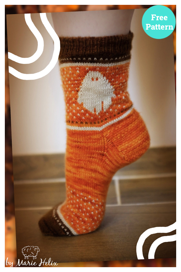Percy Ghost Socks Free Knitting Pattern