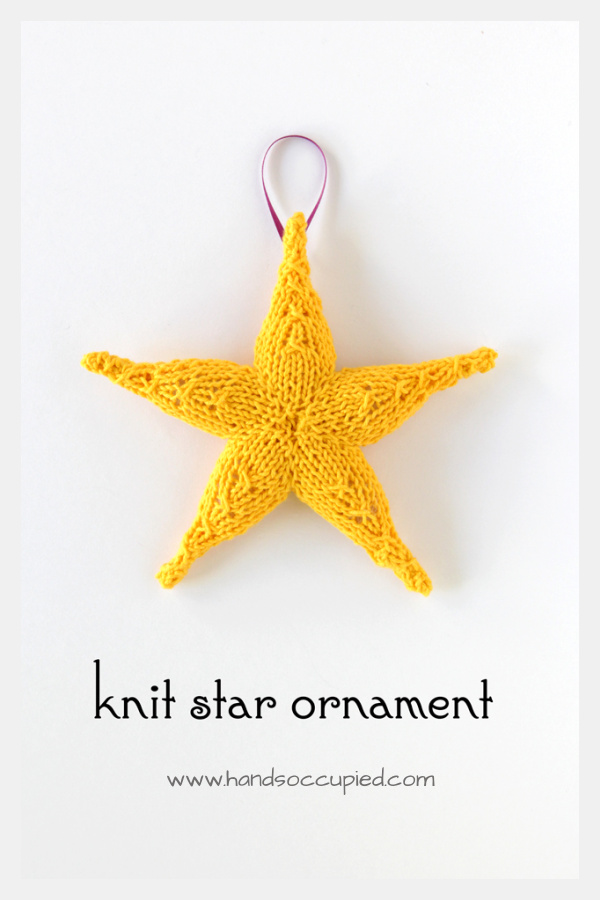 3D Star Ornament Free Knitting Pattern 