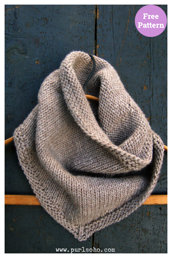 Bandana Cowl Free Knitting Pattern 