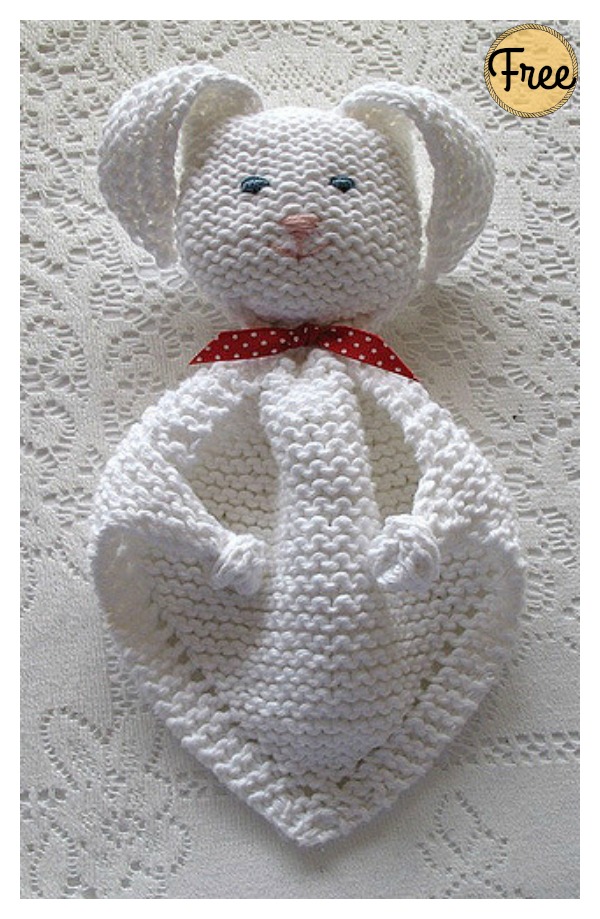 Bunny Blanket Buddy Free Knitting Pattern 