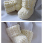 Cable Baby Booties Knitting Pattern