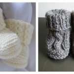 Cable Baby Booties Knitting Patterns