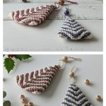 Christmas Mitred Tree Decoration Free Knitting Pattern