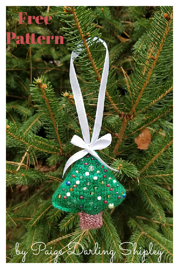 Christmas Tree Ornament Free Knitting Pattern 