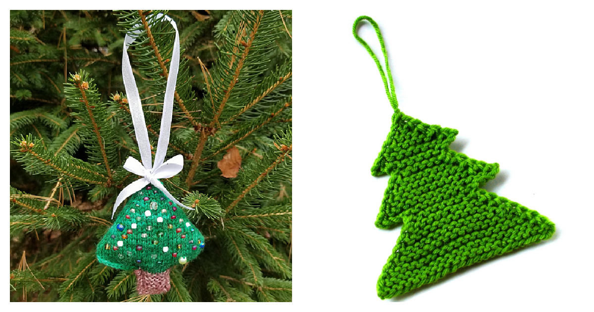 Christmas Tree Ornament Free Knitting Pattern