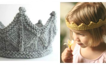 Crown Free Kintting Pattern and Video Tutorial