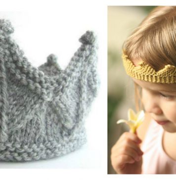 Crown Free Kintting Pattern and Video Tutorial