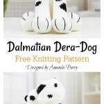 Cute Dalmatian Dera-Dog Free Knitting Pattern