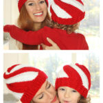 Easy Candy Cane Swirl Hat Free Knitting Pattern