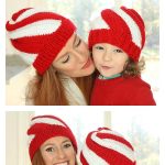 Easy Candy Cane Swirl Hat Free Knitting Pattern