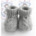 Epipa Cable Baby Booties Knitting Pattern